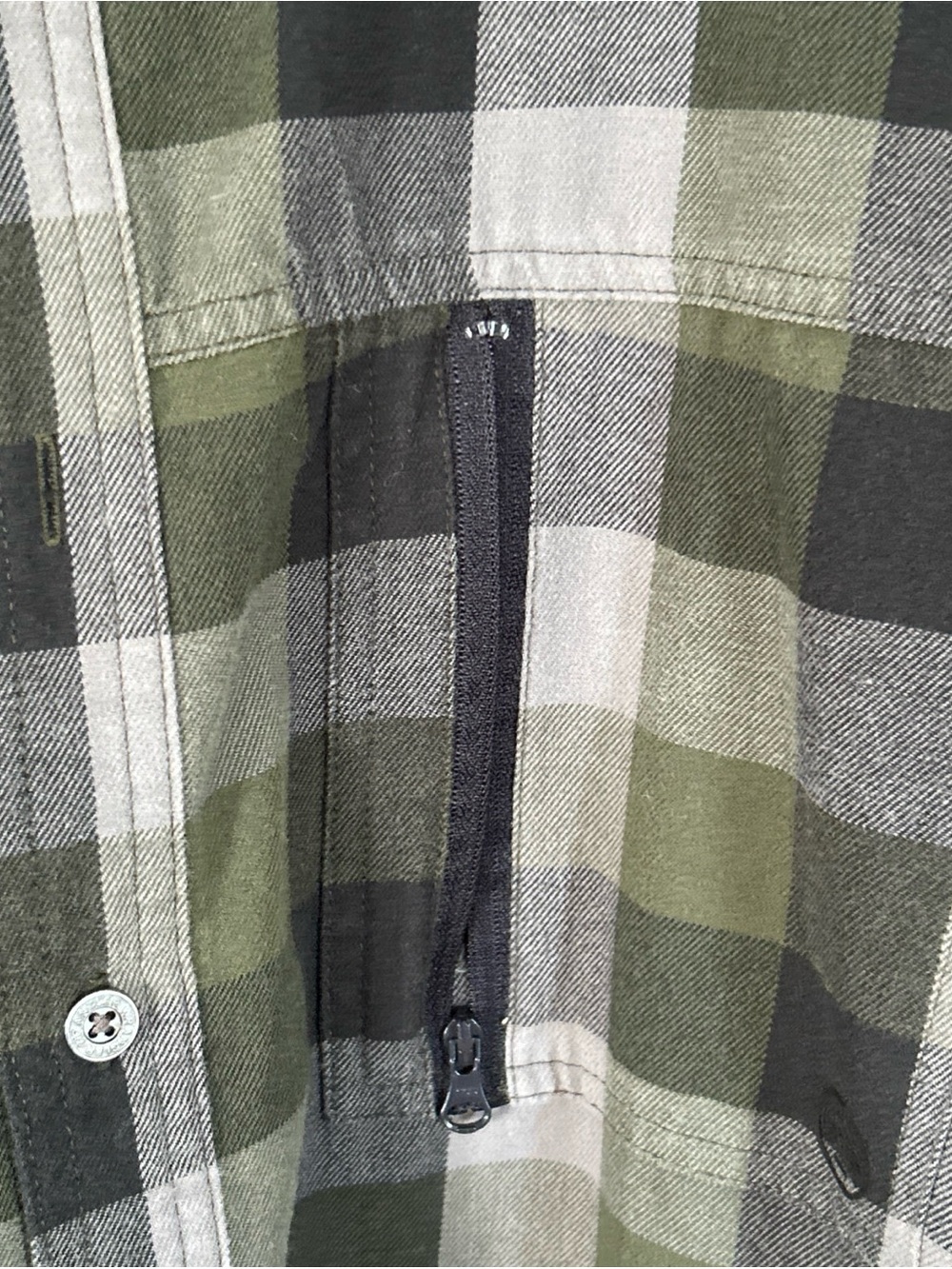 Wrangler All Terrain Gear Square Plaid Button Down Long Sleeve Men's Size XL - Picture 6 of 11